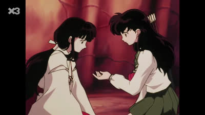 Inuyasha Cap 098 // La Kikyo i la Kagome soles dins una cova