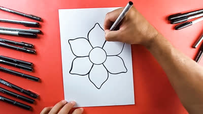 Cómo Dibujar Fácil Una Flor - Tutoriales Paso a Paso