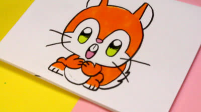 Dibujos para colorear Kawaii: Ardilla | Dibujos de Kawaii Fáciles