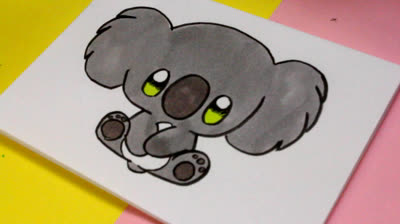 Dibujos para colorear Kawaii: Koala | Dibujos de Kawaii Fáciles