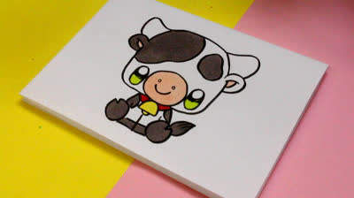Dibujos para colorear Kawaii: Vaca | Dibujos de Kawaii Fáciles
